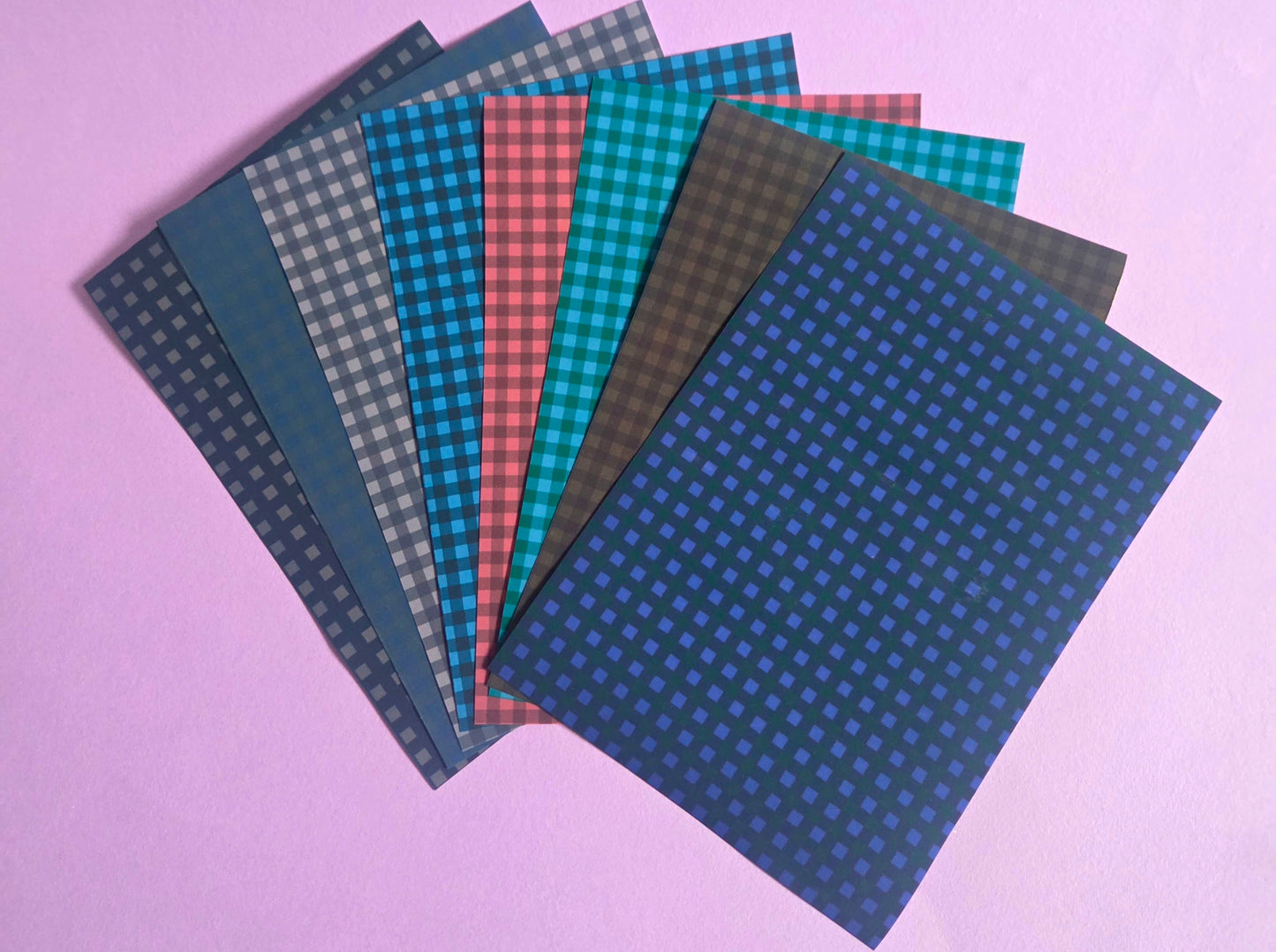 Dark Gingham Scrapbook Paper Pack | A5 Scrapbook, Junk Journal Papers