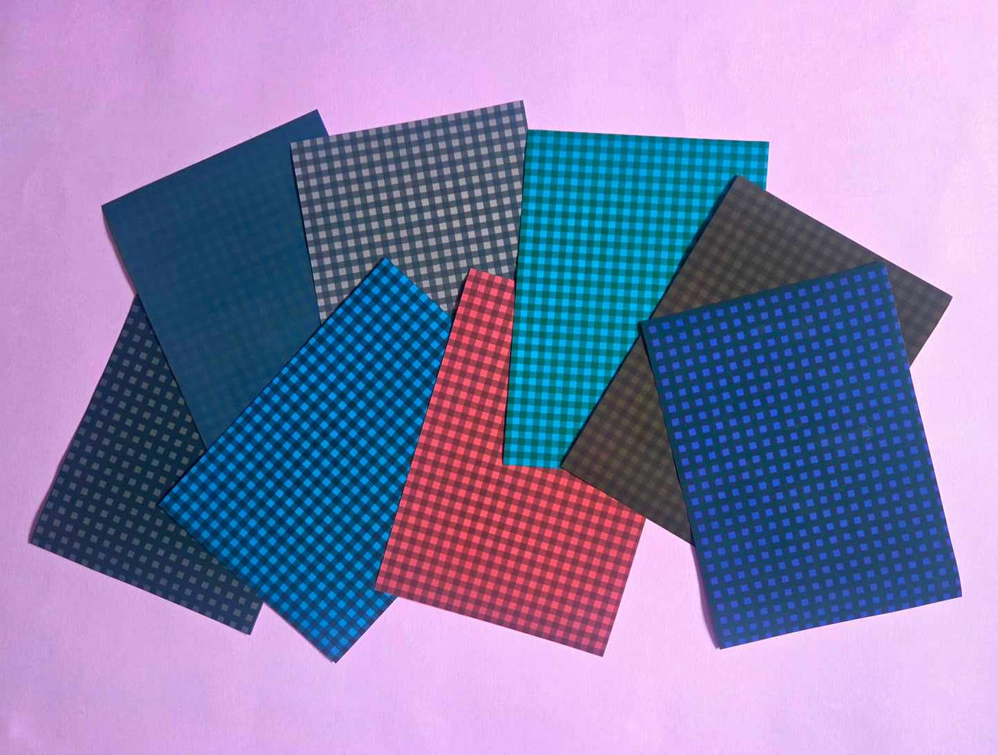 Dark Gingham Scrapbook Paper Pack | A5 Scrapbook, Junk Journal Papers