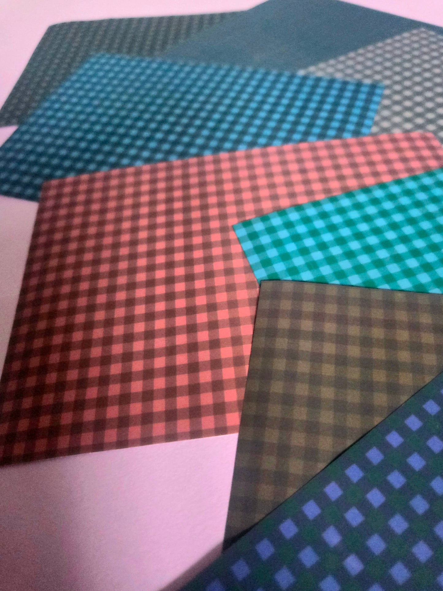 Dark Gingham Scrapbook Paper Pack | A5 Scrapbook, Junk Journal Papers