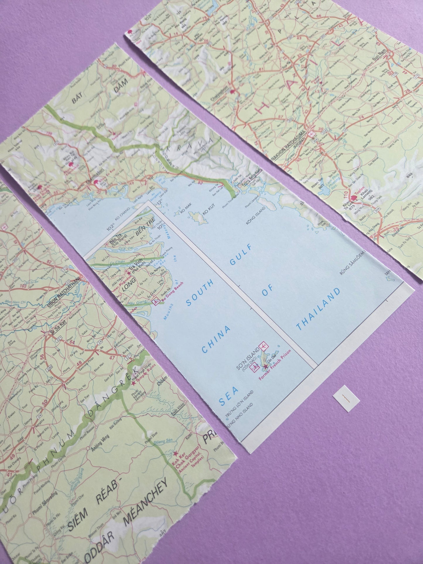 Vintage Map Paper Ephemera SET 1 | Authentic Atlas Map Pages for Junk Journals, Scrapbooking & Collage | Limited Edition