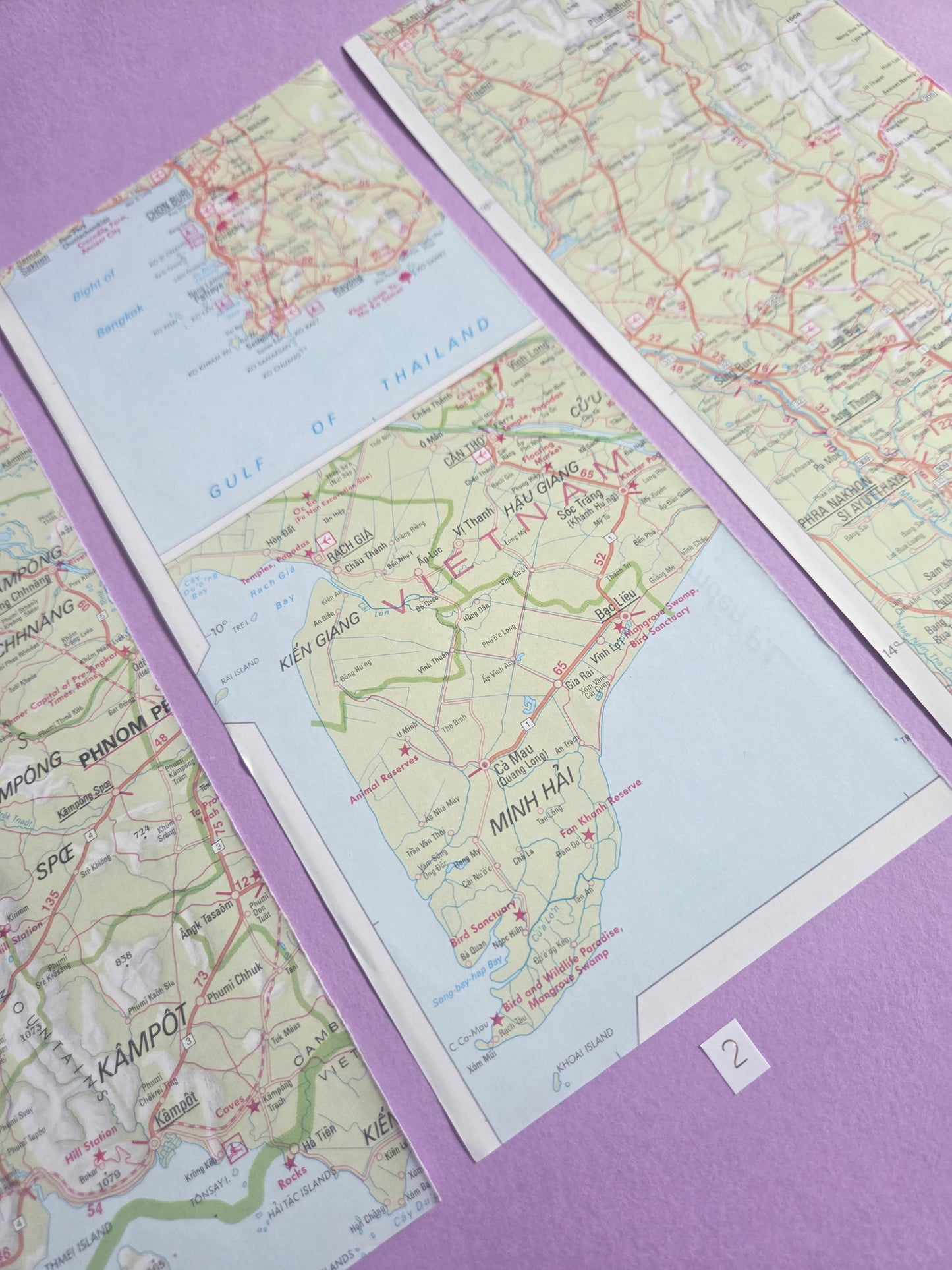 Vintage Map Paper Ephemera SET 2 | Authentic Atlas Map Pages for Junk Journals, Scrapbooking & Collage | Limited Edition