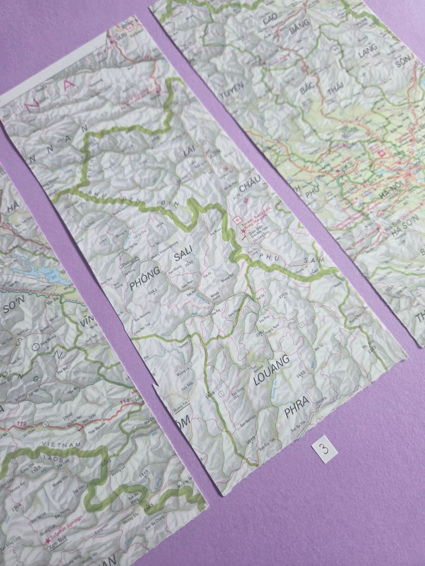 Vintage Map Paper Ephemera SET 3 | Authentic Atlas Map Pages for Junk Journals, Scrapbooking & Collage | Limited Edition