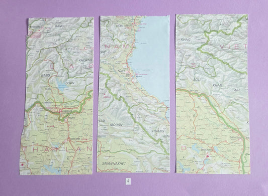 Vintage Map Paper Ephemera SET 4 | Authentic Atlas Map Pages for Junk Journals, Scrapbooking & Collage | Limited Edition