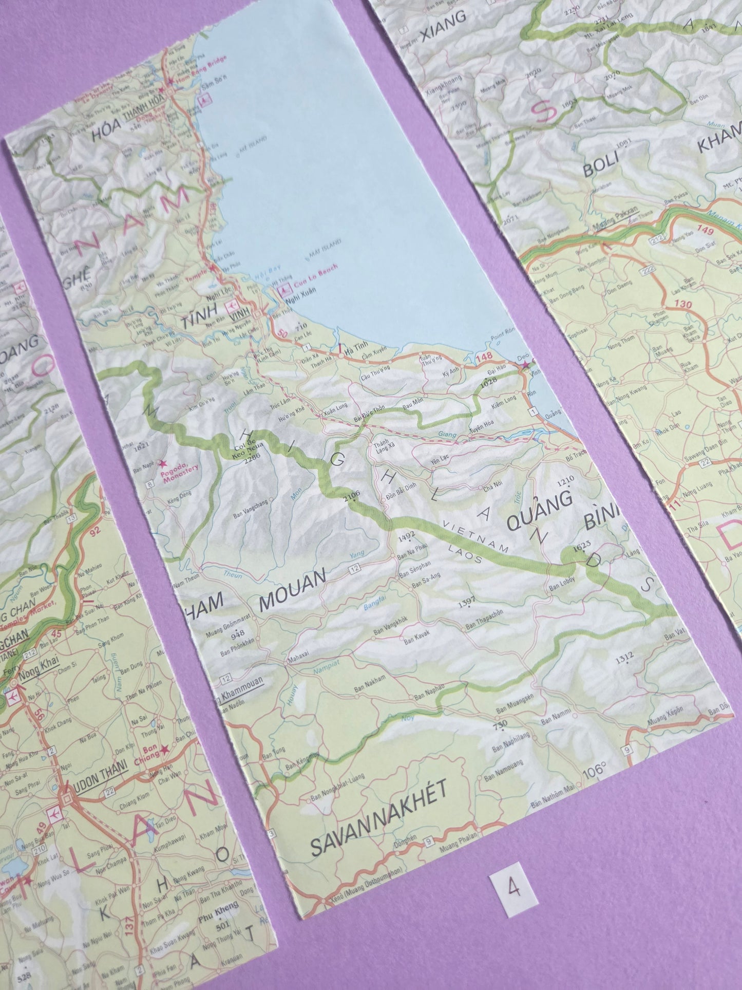 Vintage Map Paper Ephemera SET 4 | Authentic Atlas Map Pages for Junk Journals, Scrapbooking & Collage | Limited Edition