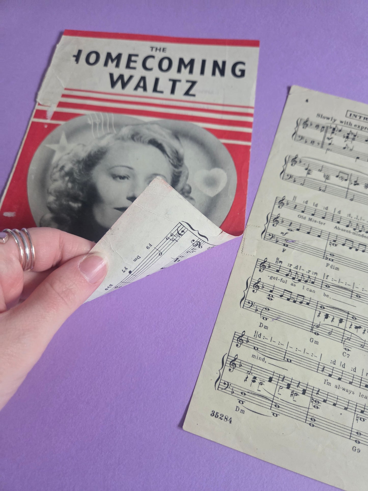 Vintage “Homecoming of the Waltz” Music Sheet Ephemera SET 1 | Authentic Antique Sheet Music Paper for Junk Journals & Craft Projects | Limited Edition