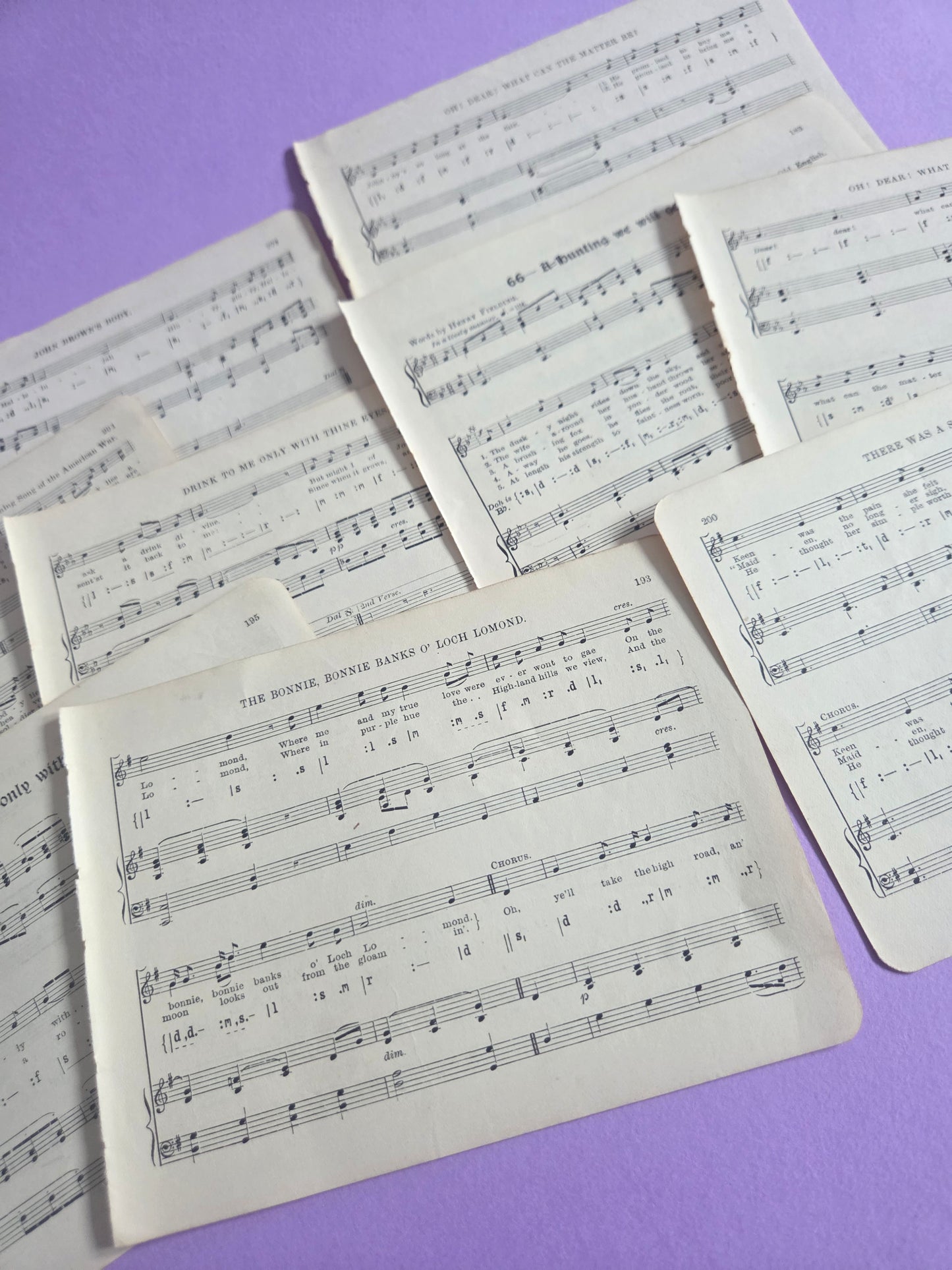 Vintage Hymn & Music Sheet Ephemera SET 1 | Bundle of 9 Antique Paper Pieces for Junk Journals, Scrapbooking & Collage | Limited Edition
