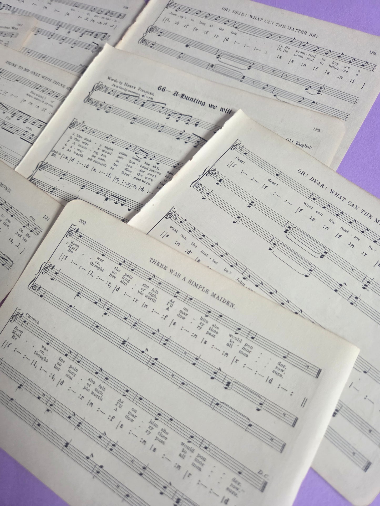 Vintage Hymn & Music Sheet Ephemera SET 1 | Bundle of 9 Antique Paper Pieces for Junk Journals, Scrapbooking & Collage | Limited Edition