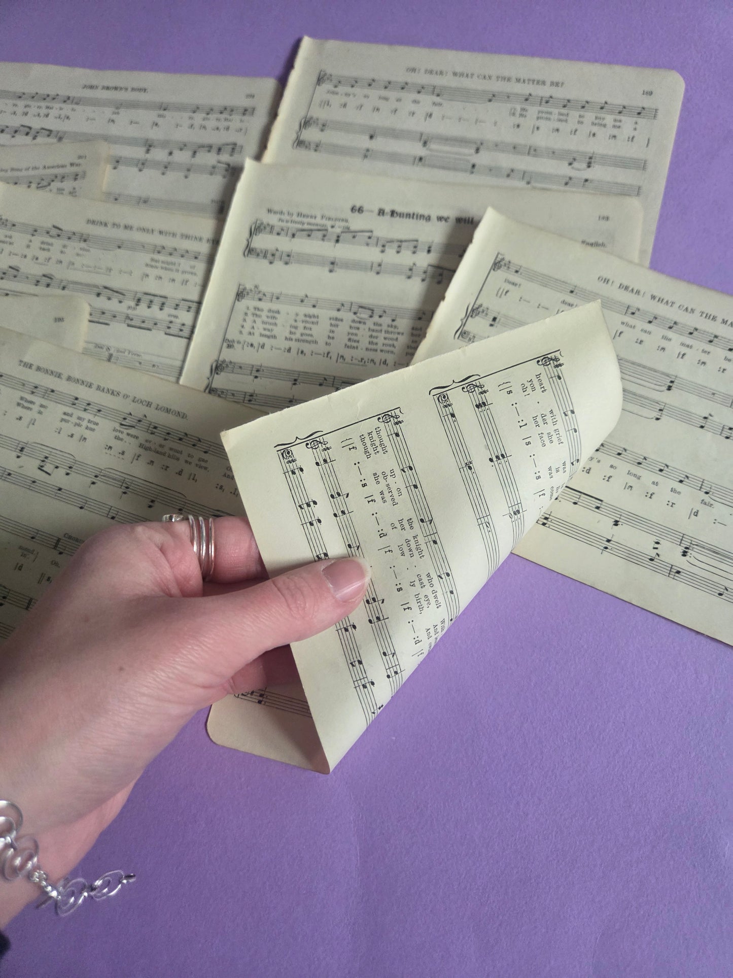 Vintage Hymn & Music Sheet Ephemera SET 1 | Bundle of 9 Antique Paper Pieces for Junk Journals, Scrapbooking & Collage | Limited Edition