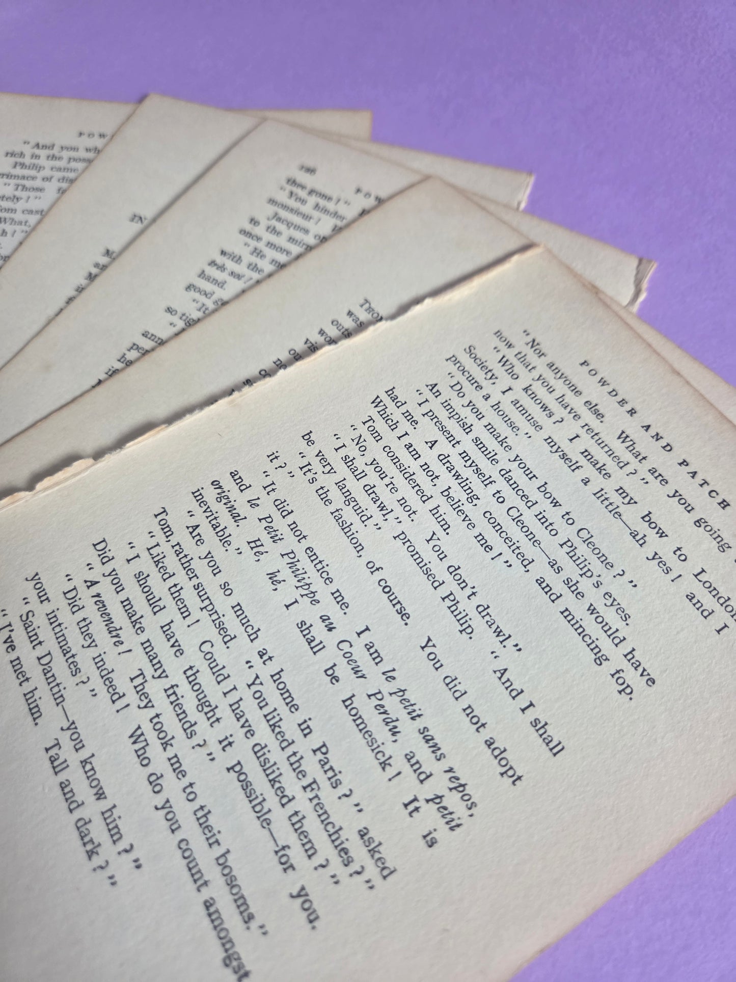 Vintage Book Page Ephemera SET 1 | Authentic Antique Novel Paper Pieces for Junk Journals, Scrapbooking & Collage | Limited Edition