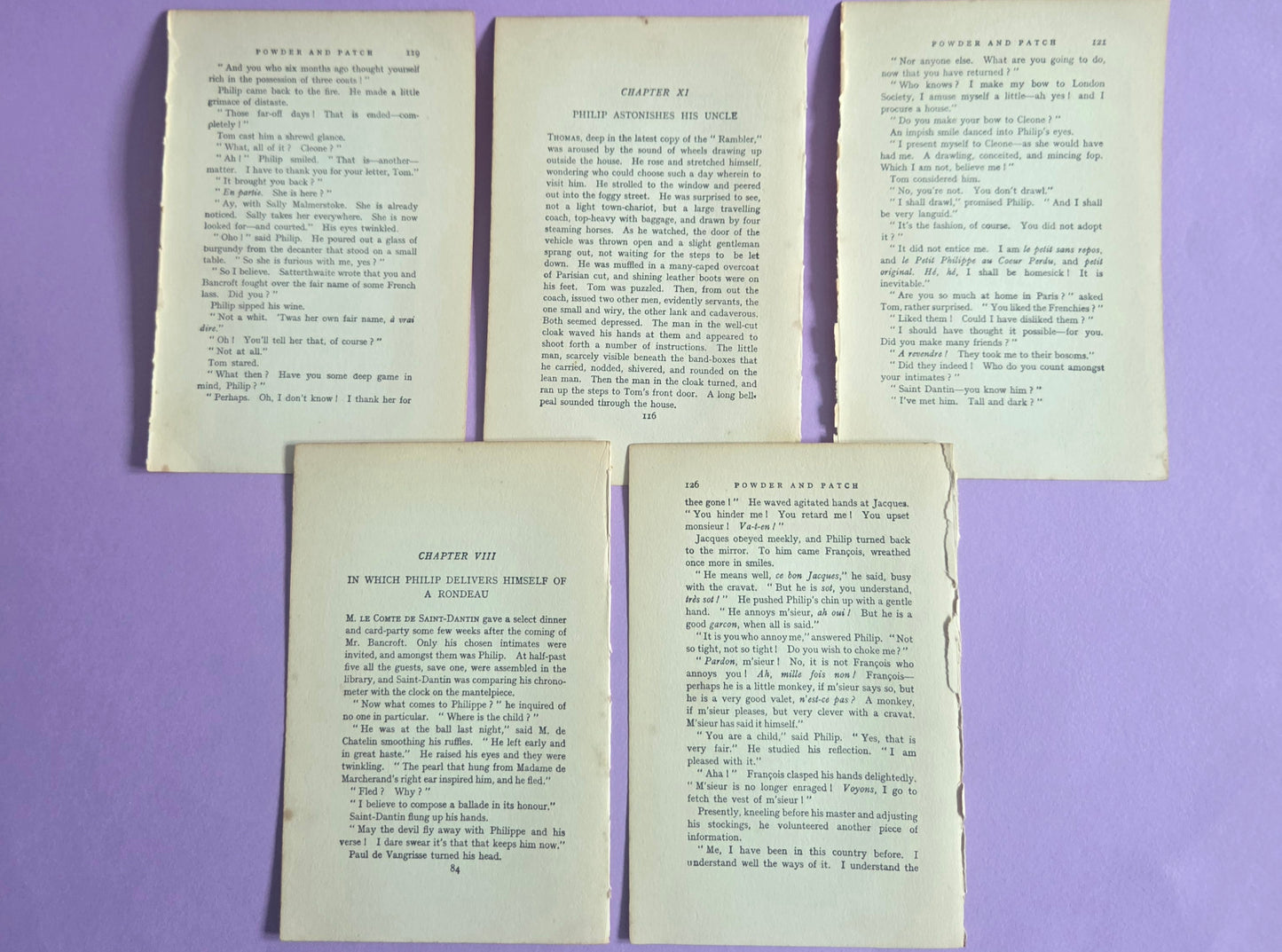 Vintage Book Page Ephemera SET 1 | Authentic Antique Novel Paper Pieces for Junk Journals, Scrapbooking & Collage | Limited Edition