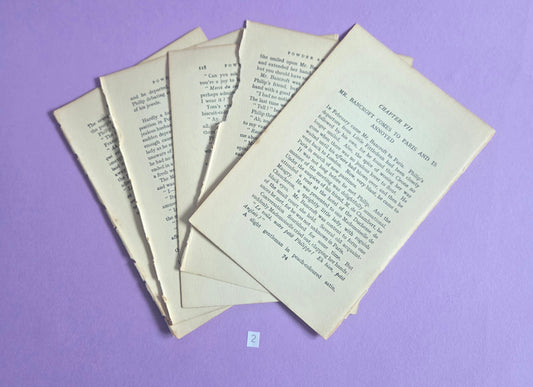 Vintage Book Page Ephemera SET 2 | Authentic Antique Novel Paper Pieces for Junk Journals, Scrapbooking & Collage | Limited Edition