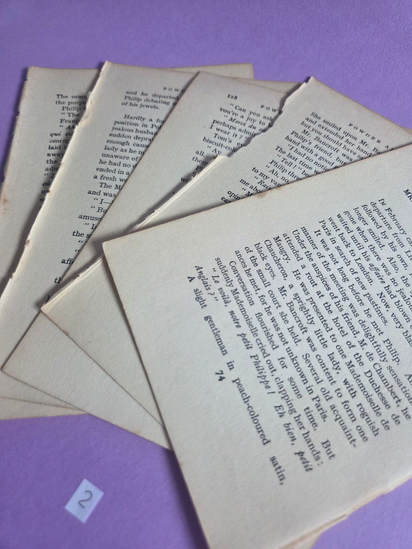 Vintage Book Page Ephemera SET 2 | Authentic Antique Novel Paper Pieces for Junk Journals, Scrapbooking & Collage | Limited Edition