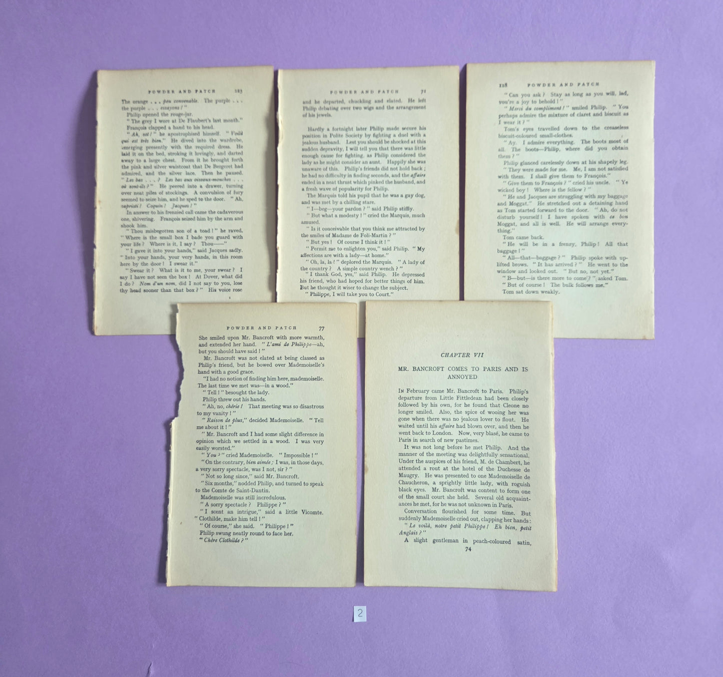 Vintage Book Page Ephemera SET 2 | Authentic Antique Novel Paper Pieces for Junk Journals, Scrapbooking & Collage | Limited Edition