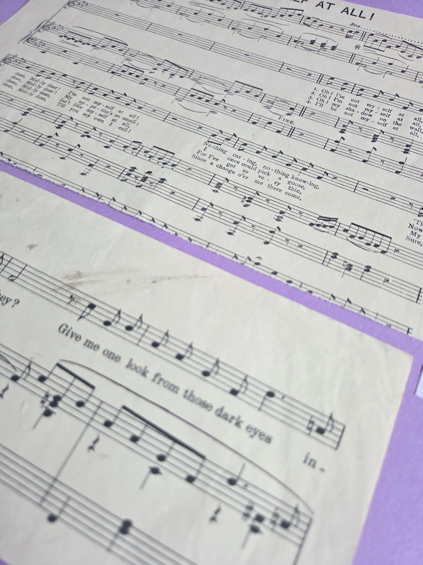 Vintage Music Sheet Ephemera Set C | Authentic Antique Hymn & Song Paper Pieces for Junk Journals & Craft Projects | Limited Edition