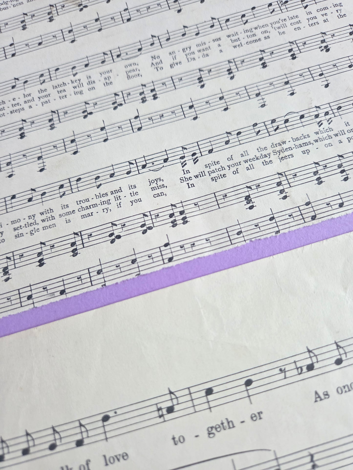 Vintage Music Sheet Ephemera Set C | Authentic Antique Hymn & Song Paper Pieces for Junk Journals & Craft Projects | Limited Edition