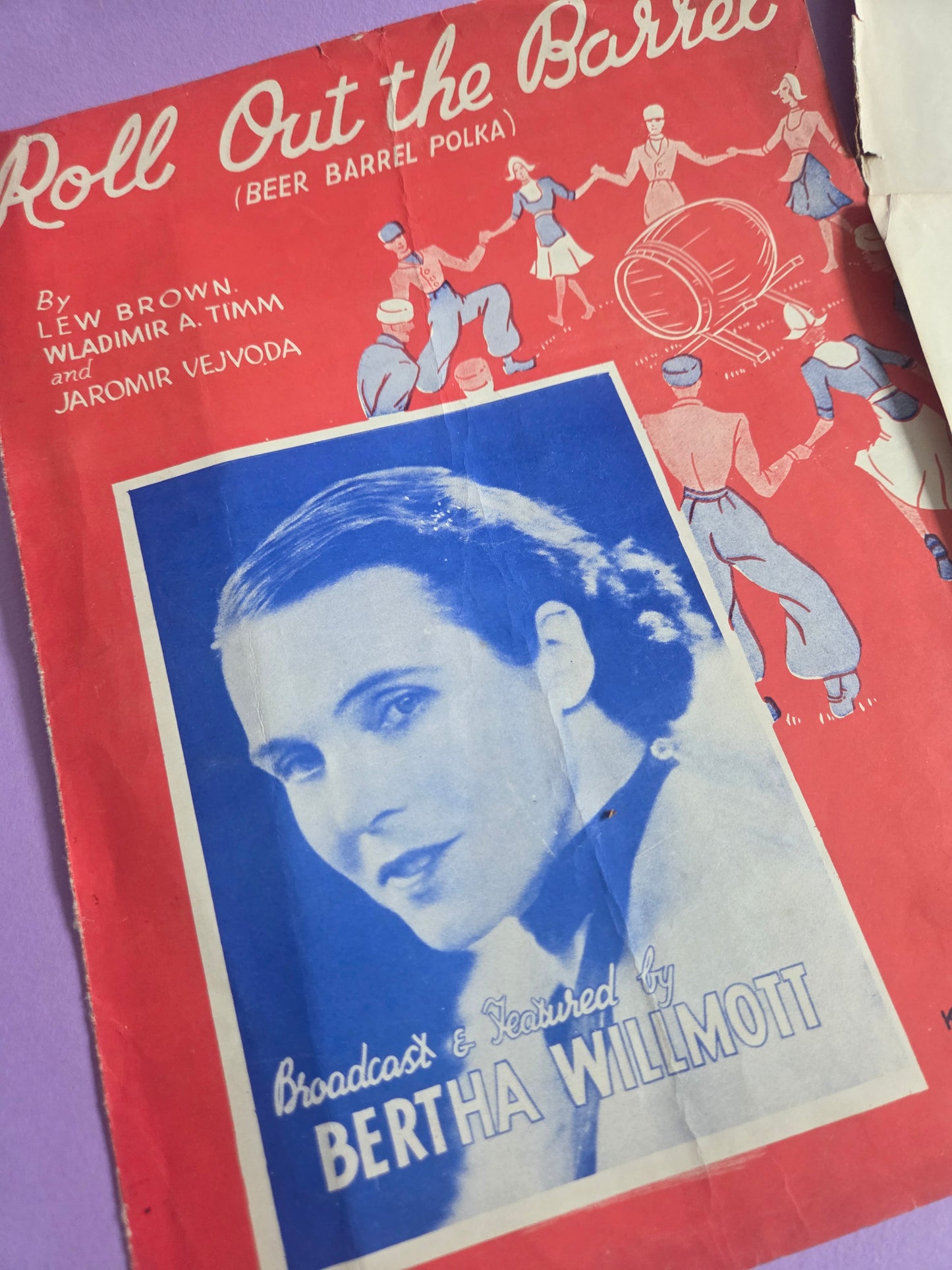Vintage Music Sheet Ephemera Set – Roll Out the Barrel & Hymn Pages | Authentic Antique Sheet Music Paper for Junk Journals, Scrapbooking & Collage | Limited Edition