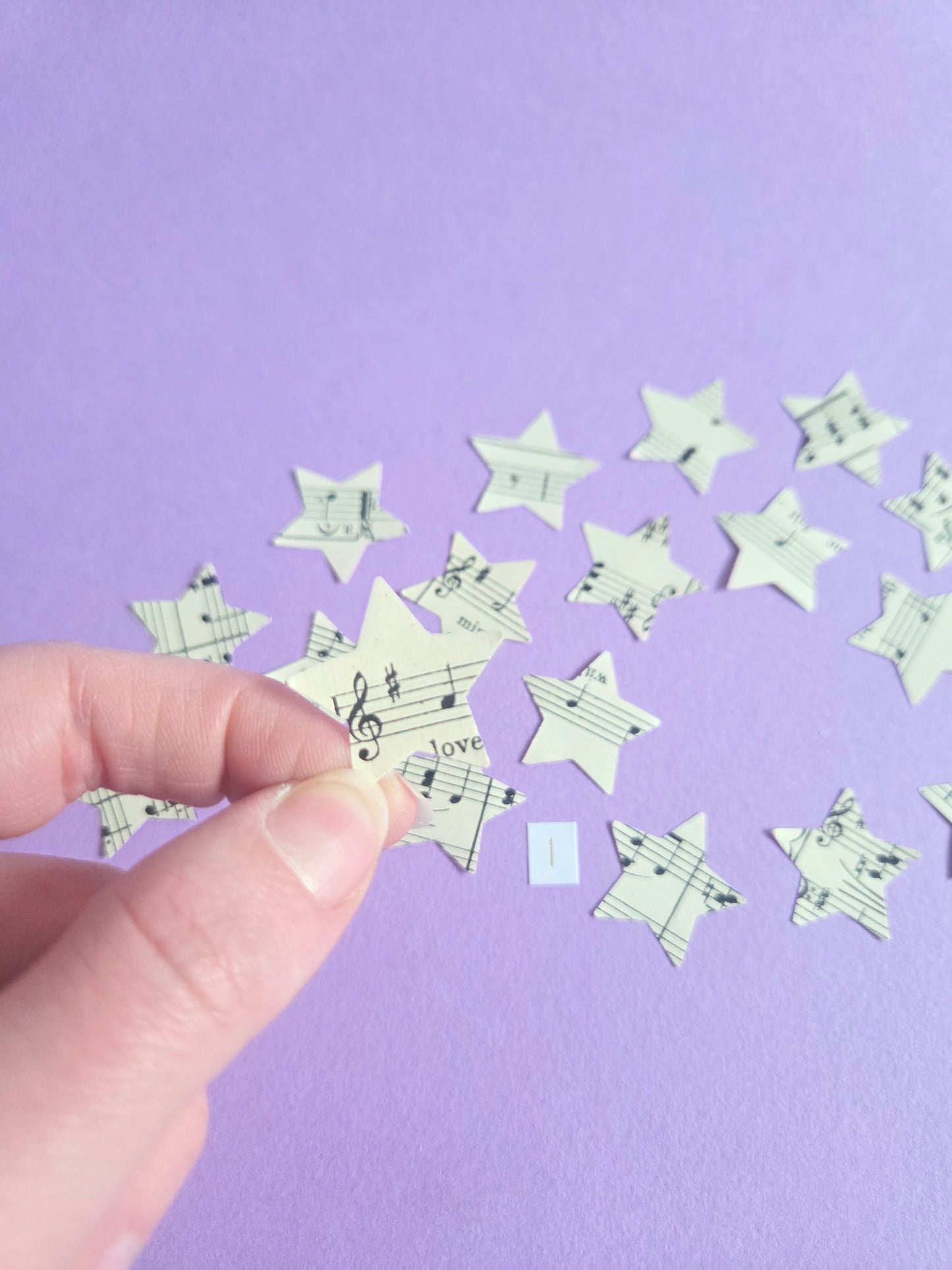 Vintage Music Sheet Star Ephemera Confetti – Set of 20 Stars (Set 1)