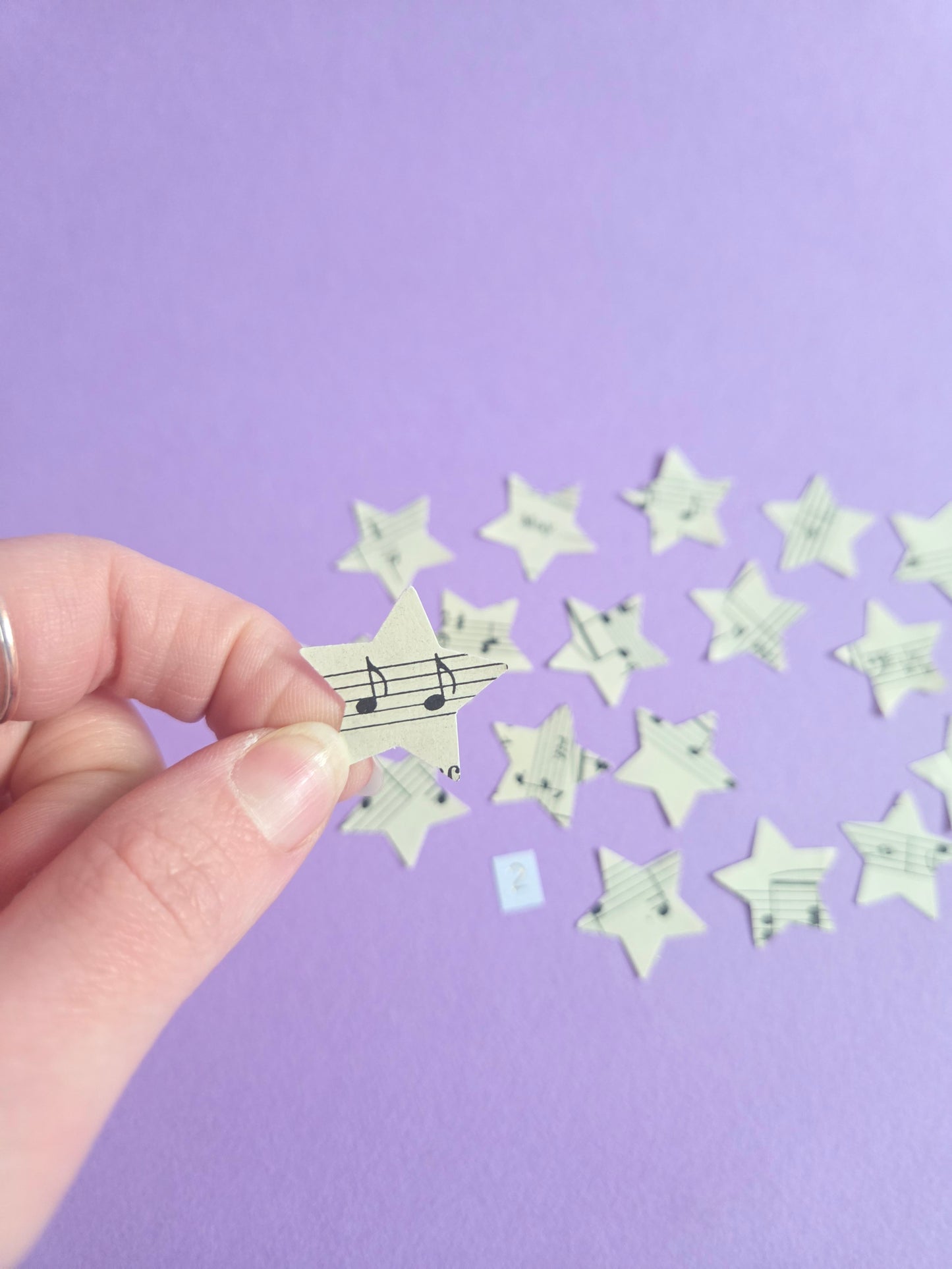 Vintage Music Sheet Star Ephemera Confetti – Set of 20 Stars (Set 2)