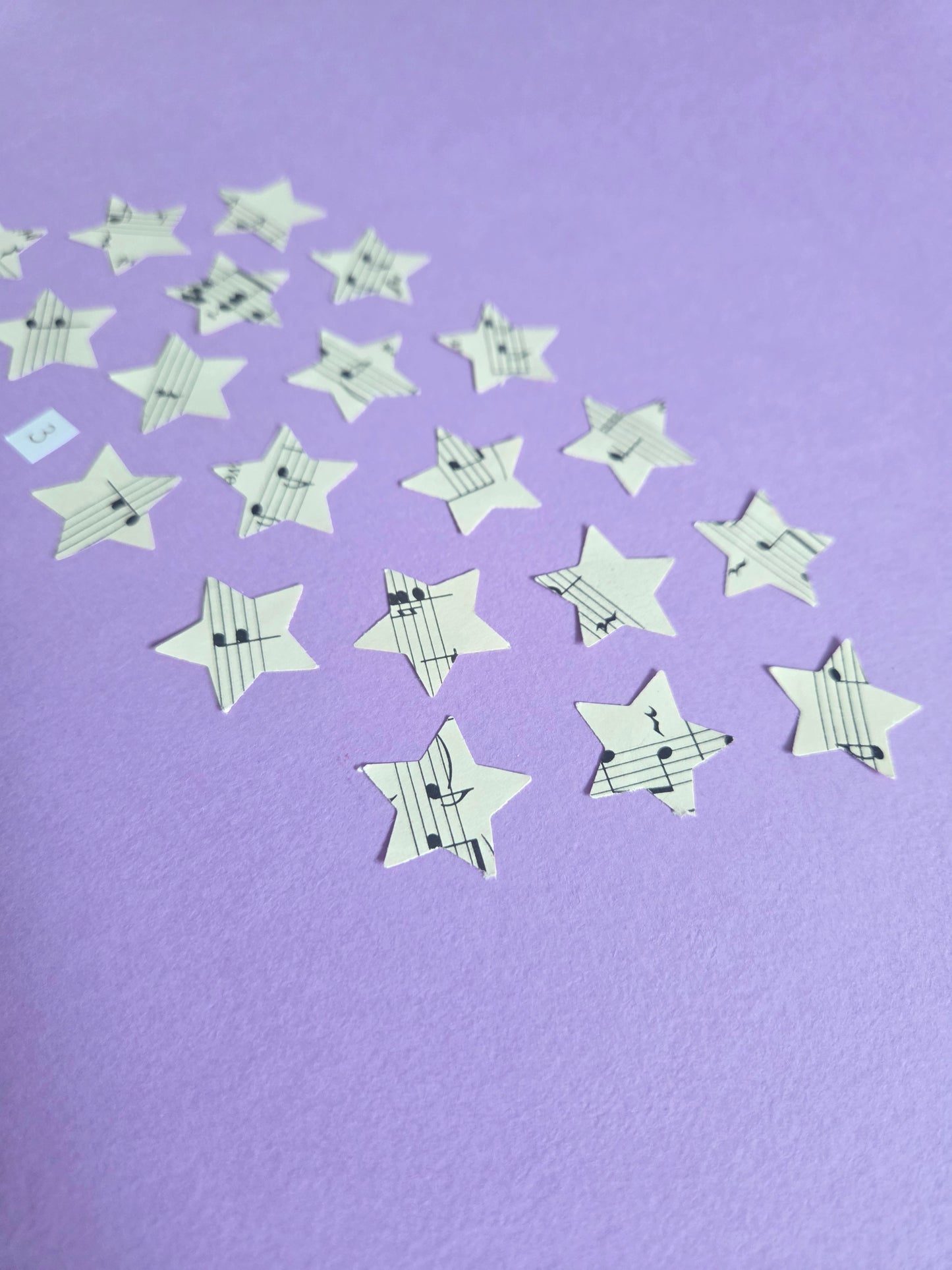 Vintage Music Sheet Star Ephemera Confetti – Set of 20 Stars (Set 3)
