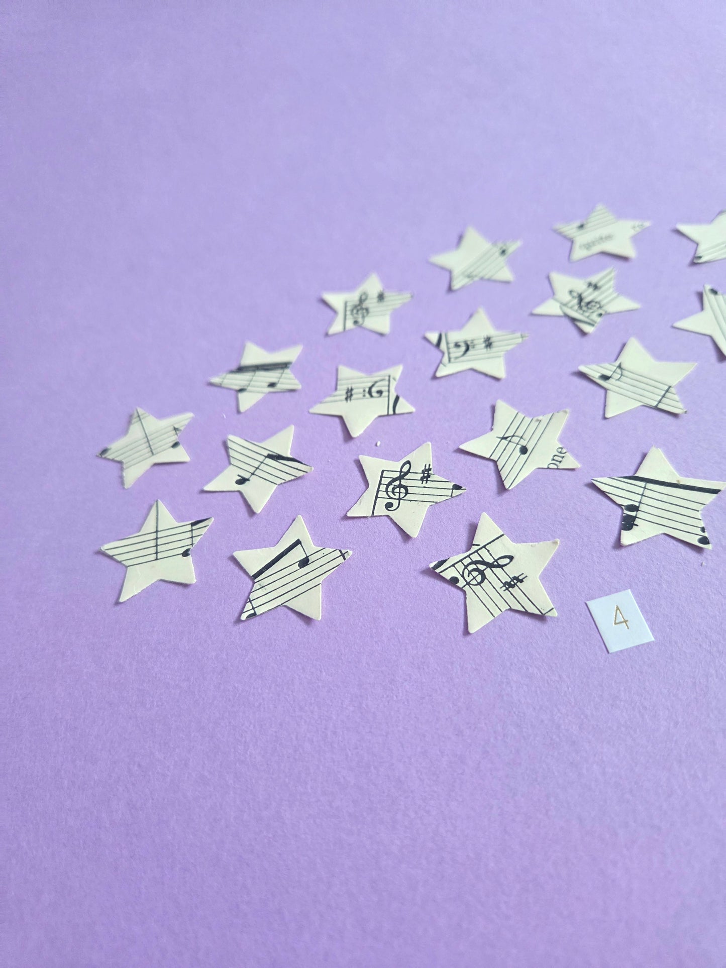 Vintage Music Sheet Star Ephemera Confetti – Set of 20 Stars (Set 4)