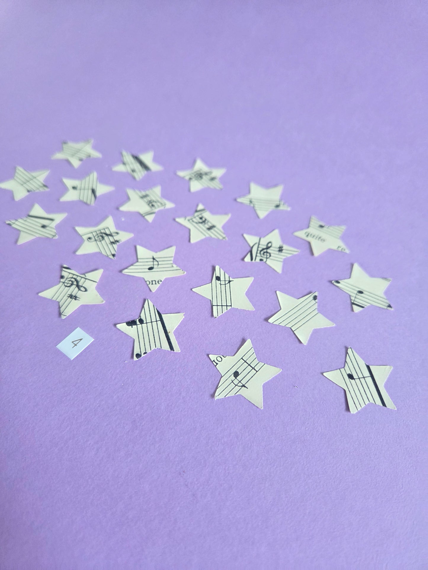 Vintage Music Sheet Star Ephemera Confetti – Set of 20 Stars (Set 4)