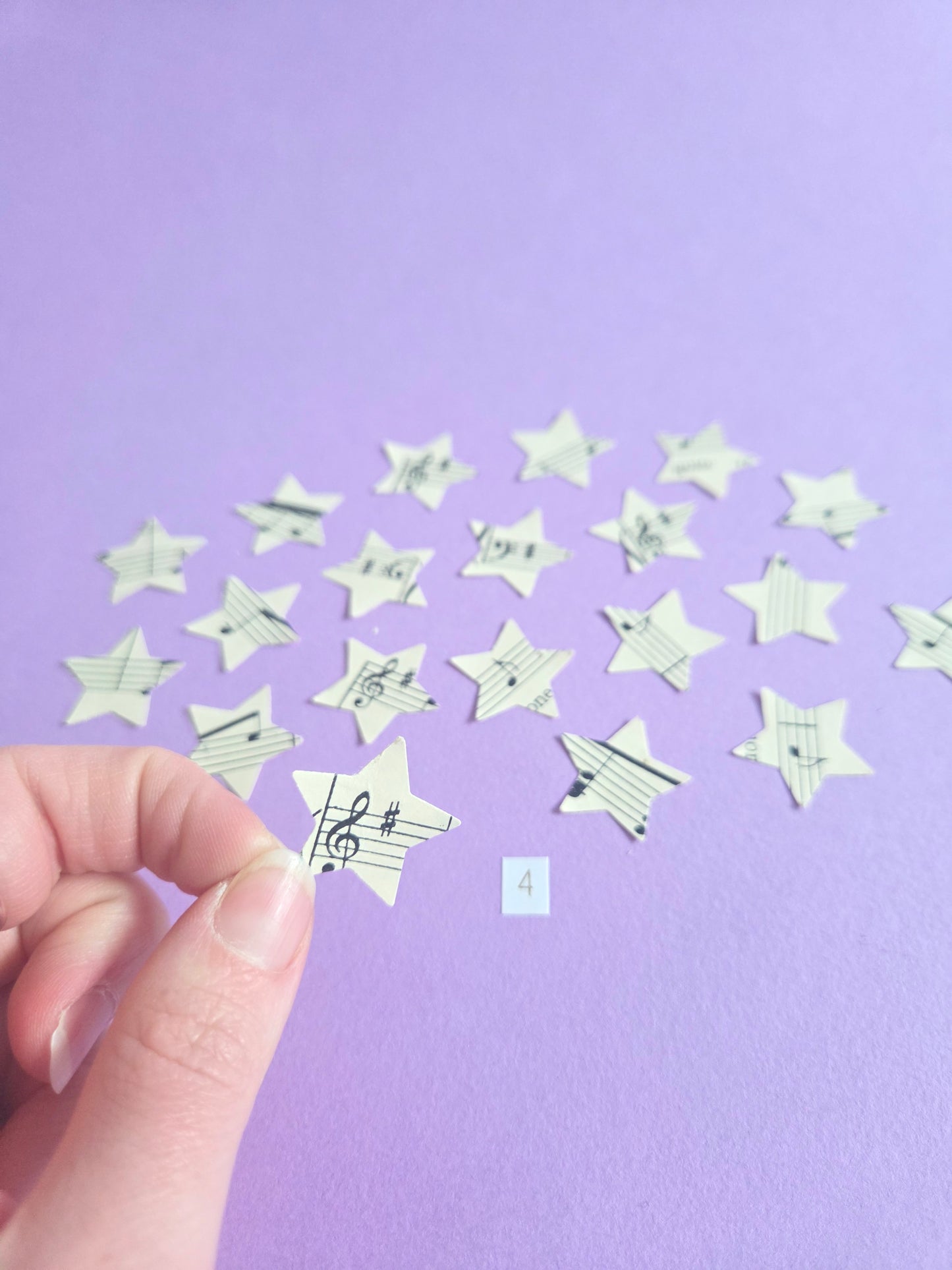 Vintage Music Sheet Star Ephemera Confetti – Set of 20 Stars (Set 4)