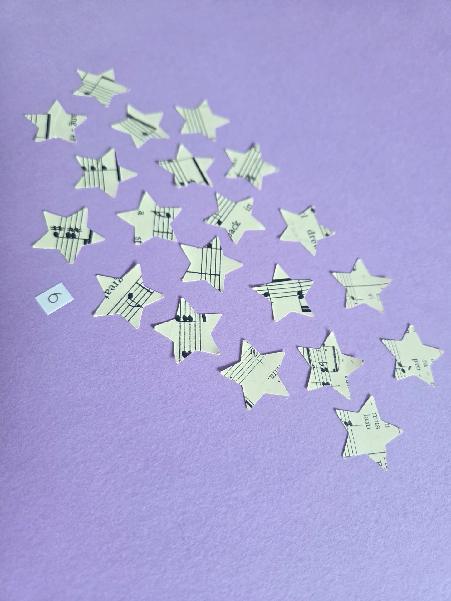 Vintage Music Sheet Star Ephemera Confetti – Set of 20 Stars (Set 6)