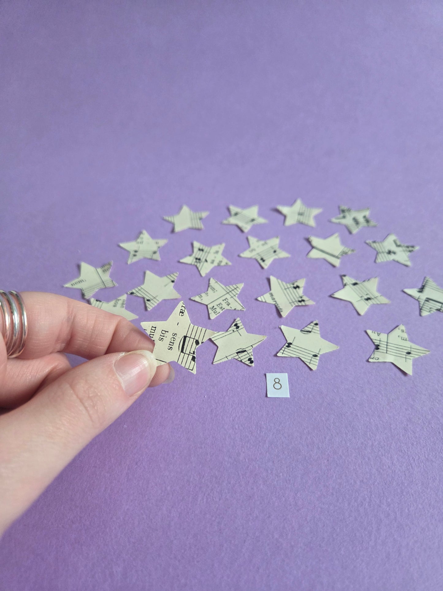 Vintage Music Sheet Star Ephemera Confetti – Set of 20 Stars (Set 8)