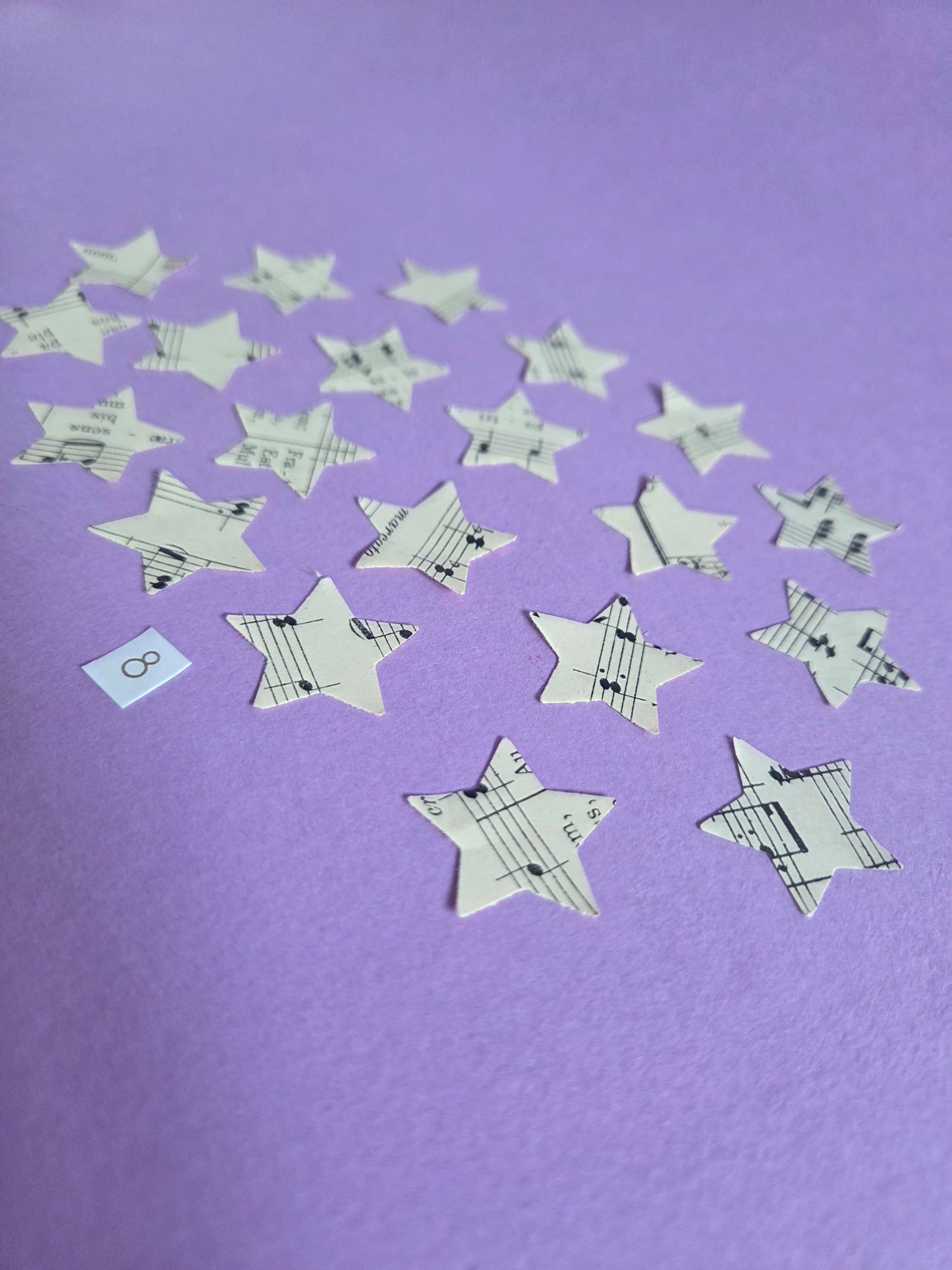 Vintage Music Sheet Star Ephemera Confetti – Set of 20 Stars (Set 8)