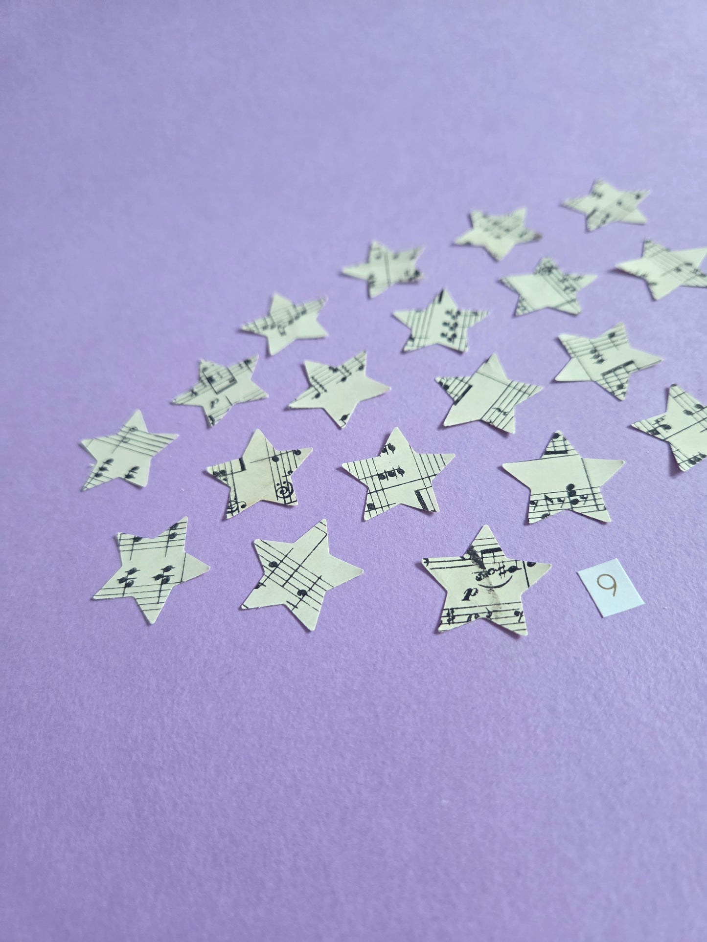 Vintage Music Sheet Star Ephemera Confetti – Set of 20 Stars (Set 9)