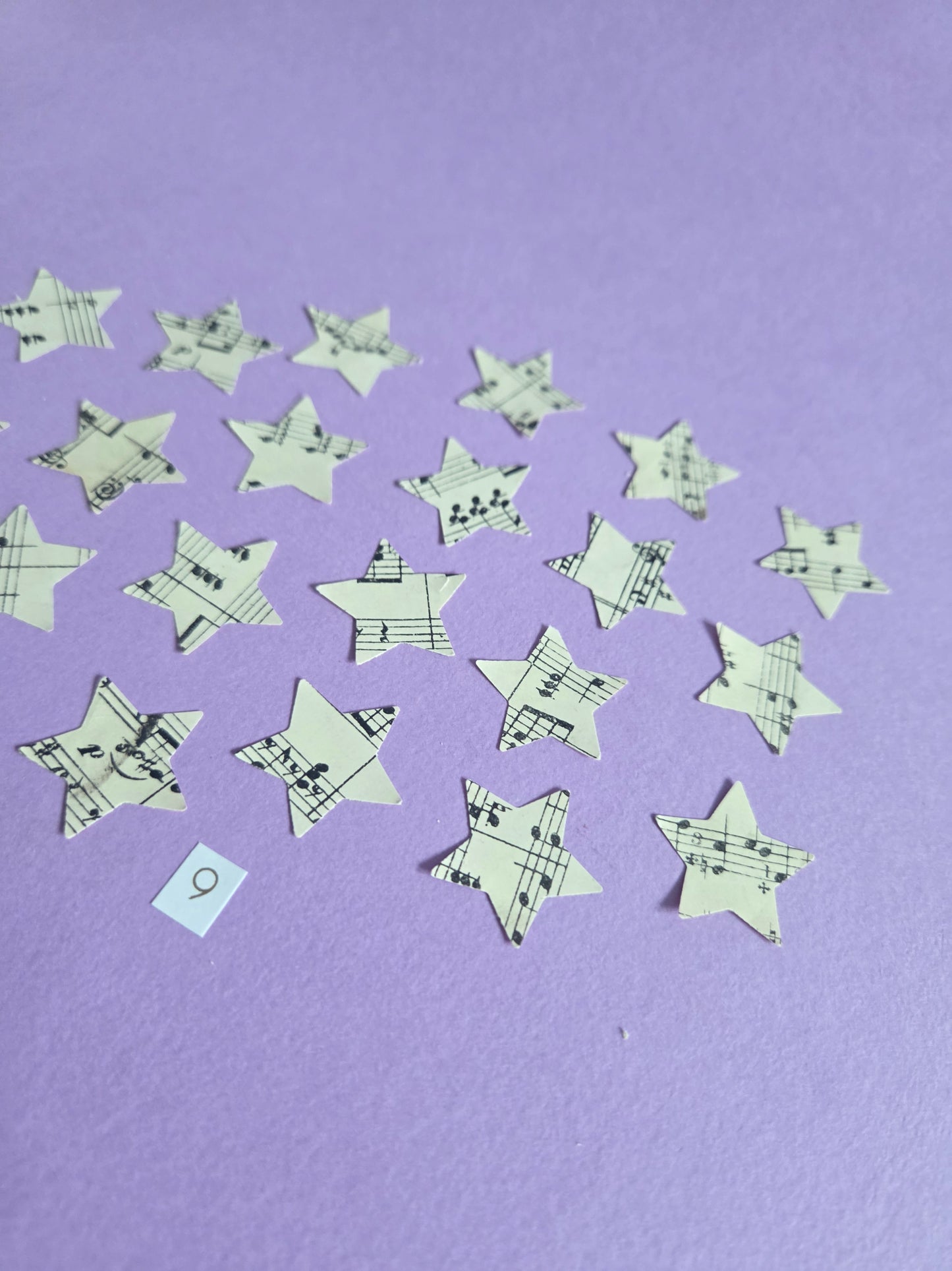 Vintage Music Sheet Star Ephemera Confetti – Set of 20 Stars (Set 9)