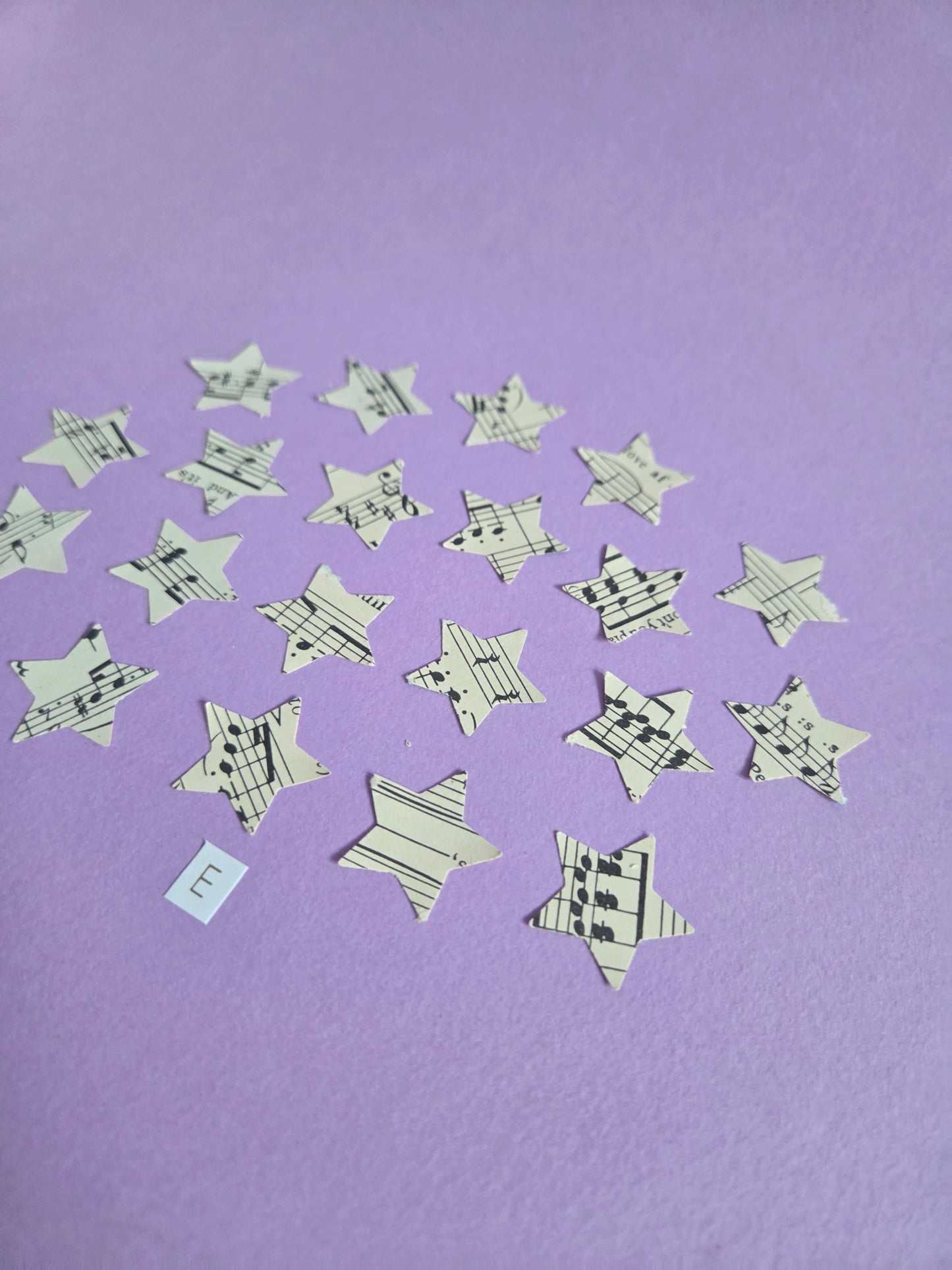 Vintage Music Sheet Star Ephemera Confetti – Set of 20 Stars (Set E)