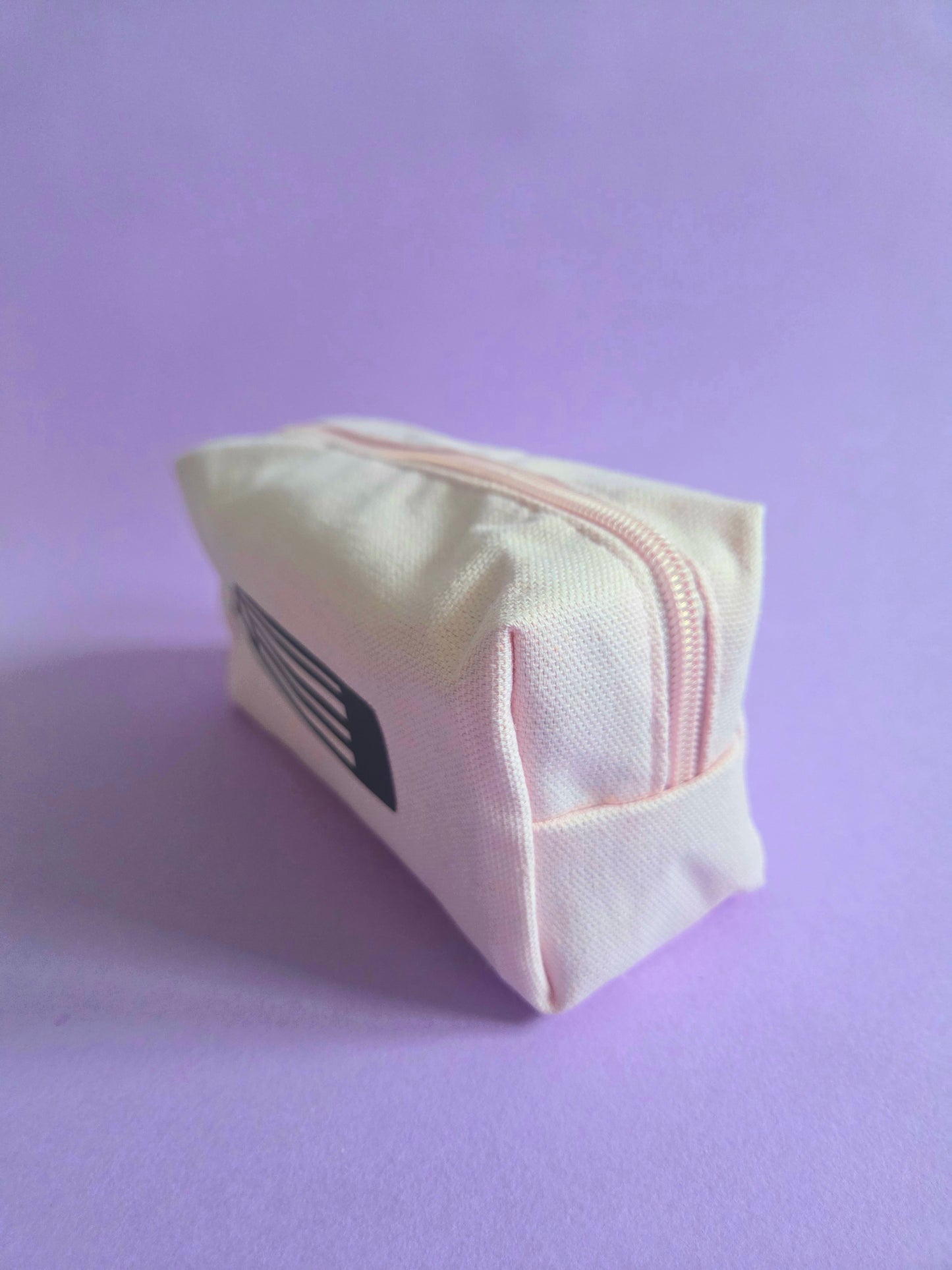 Pink Cotton Pencil Case with Hand Drawn Pencil Design | Cute Stationery Pouch for Junk Journaling, Scrapbooking & Craft Supplies