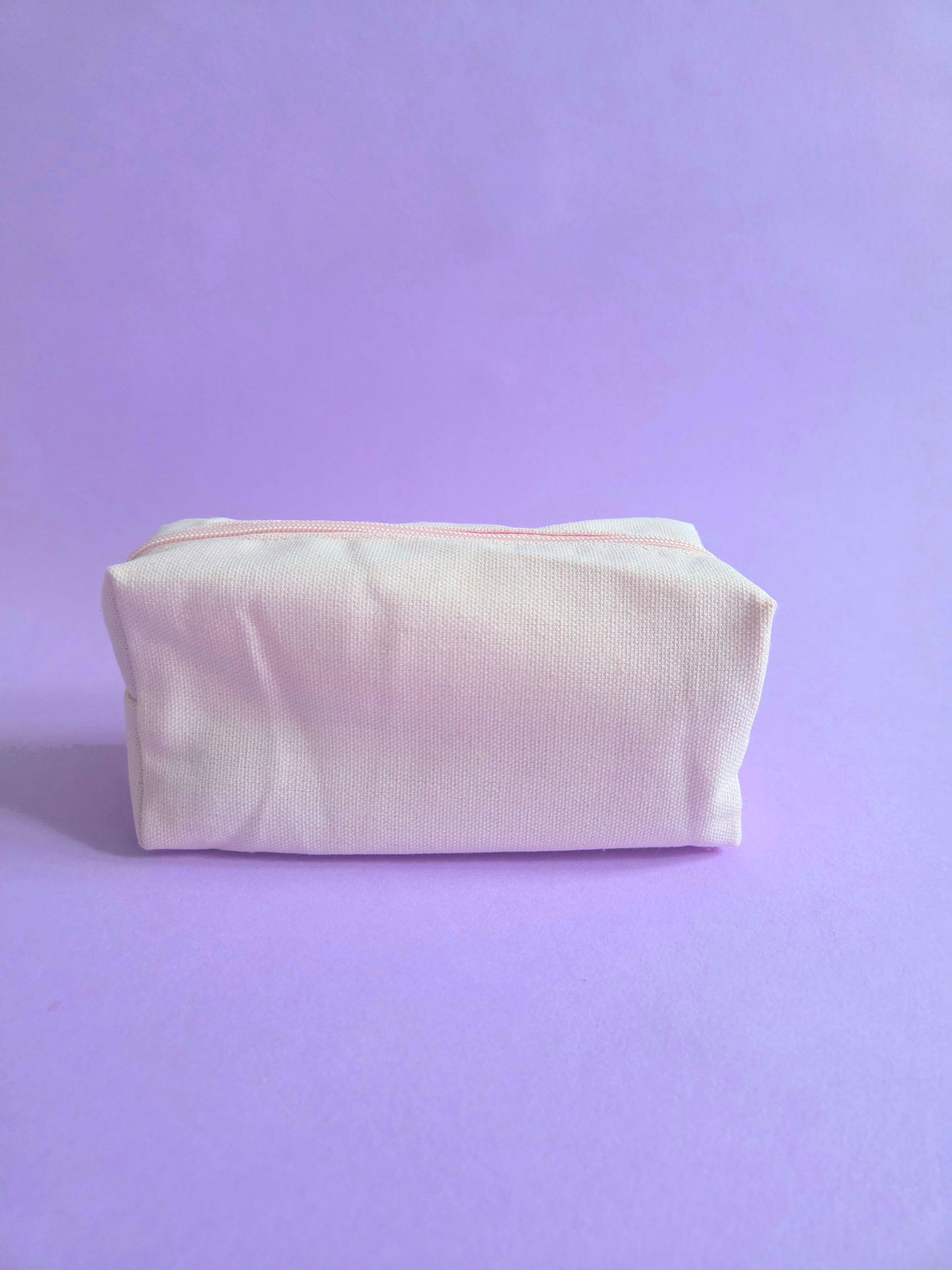 Pink Cotton Pencil Case with Hand Drawn Pencil Design | Cute Stationery Pouch for Junk Journaling, Scrapbooking & Craft Supplies