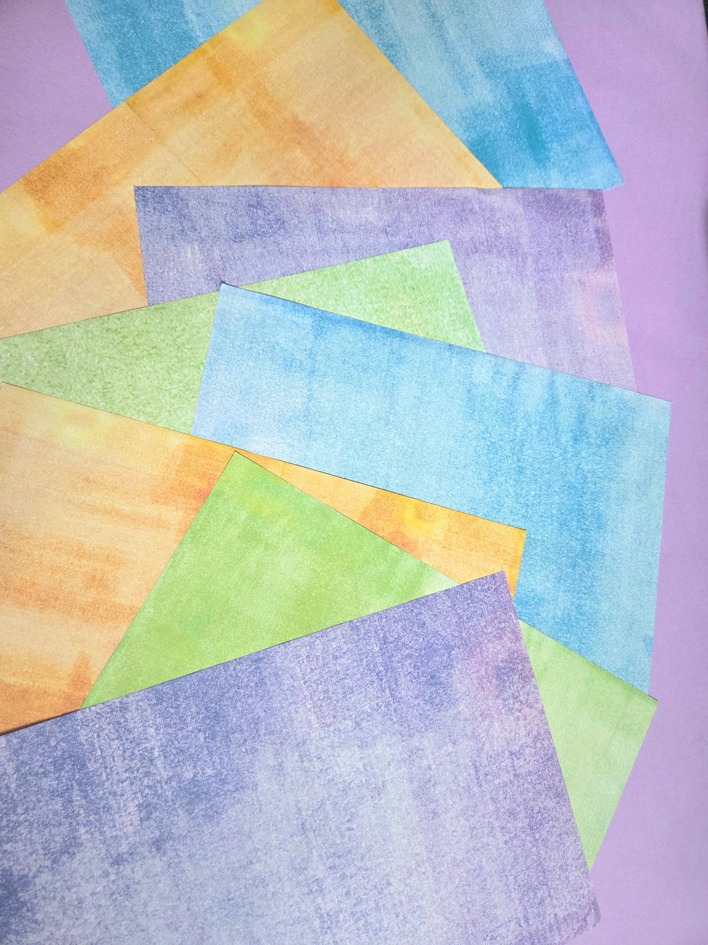 Textured Background Scrapbook Paper Pack | A4 80gsm Craft Sheets (8 Pack)