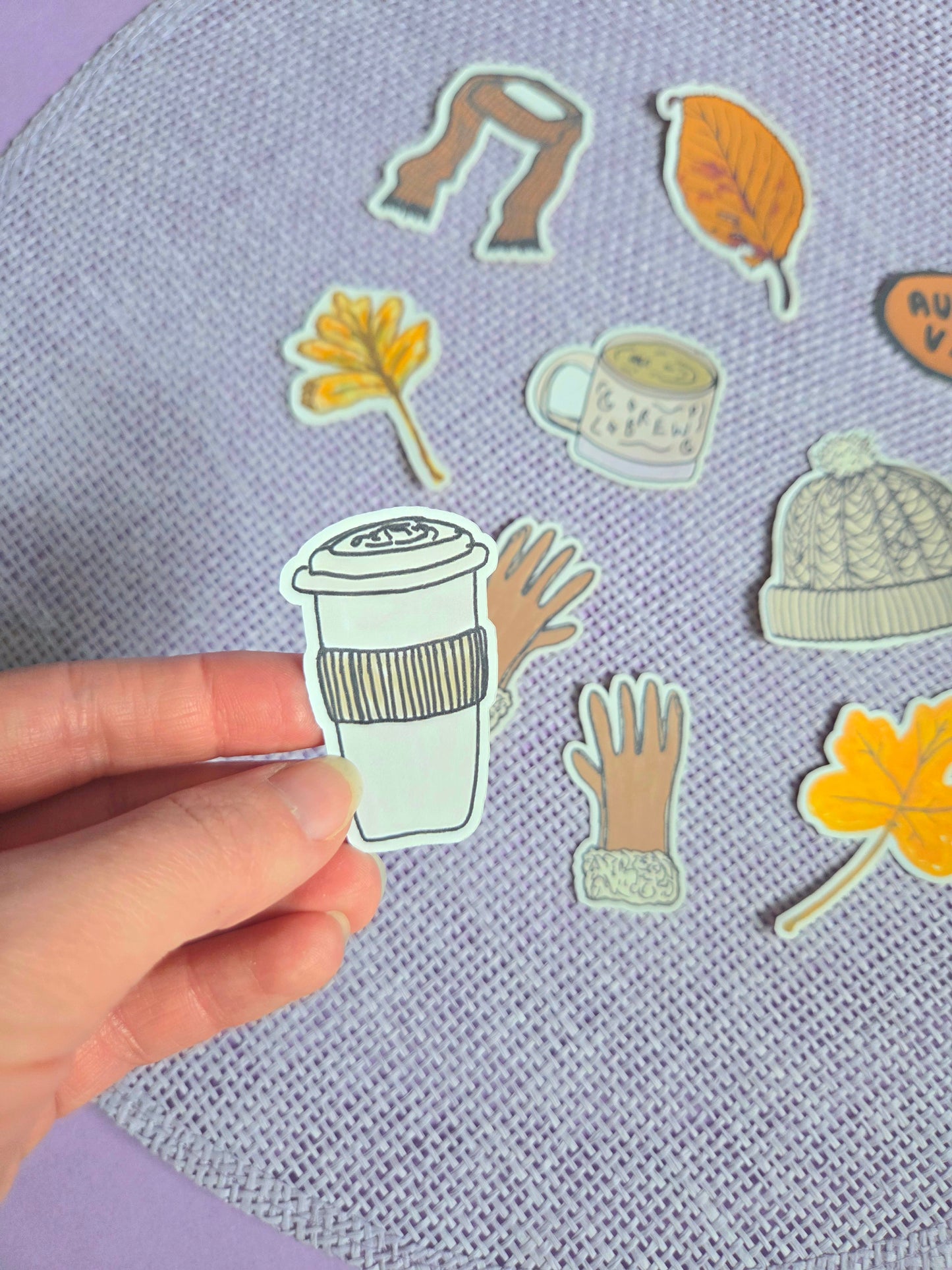 Autumn Vibes Matte Sticker Pack | Cozy Fall Die Cut Stickers (10 Pack)