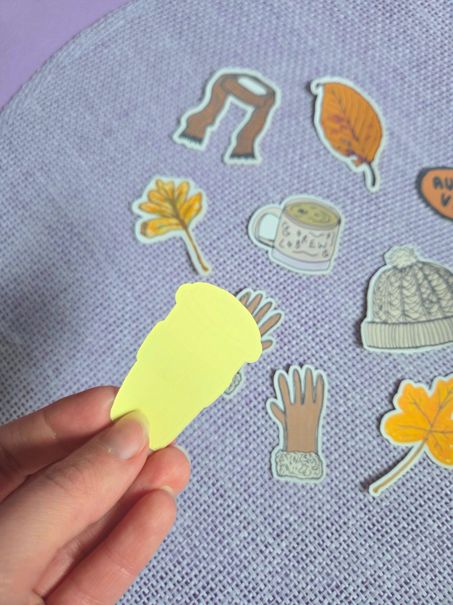 Autumn Vibes Matte Sticker Pack | Cozy Fall Die Cut Stickers (10 Pack)