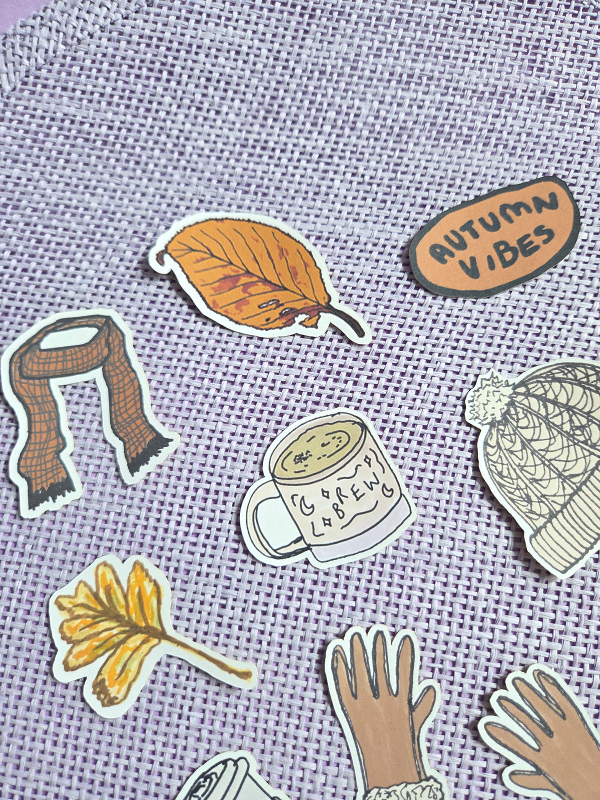 Autumn Vibes Matte Sticker Pack | Cozy Fall Die Cut Stickers (10 Pack)