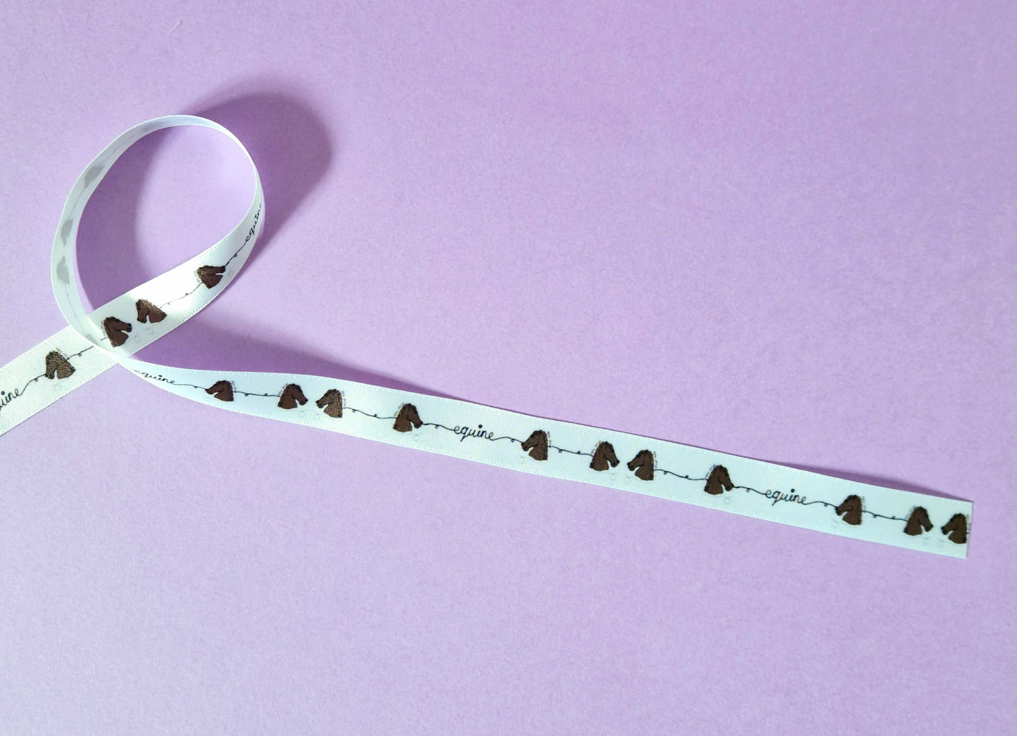 Horse Pattern Print 15mm Satin Ribbon // pretty ribbon, animal print, cake decoration, present gift wrapping