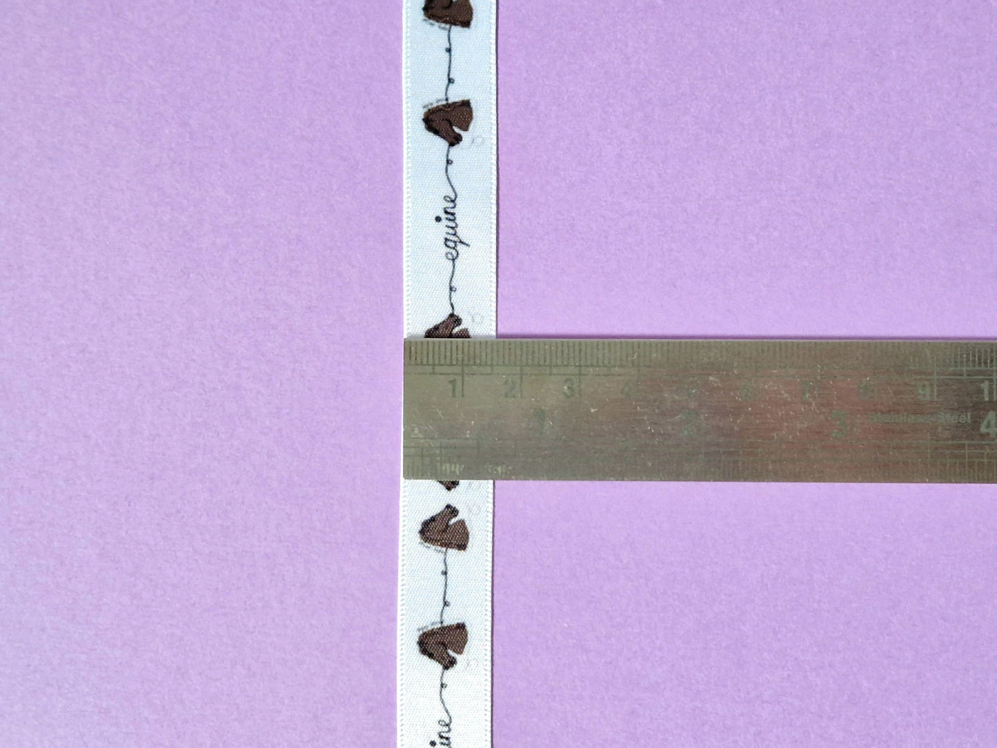 Horse Pattern Print 15mm Satin Ribbon // pretty ribbon, animal print, cake decoration, present gift wrapping