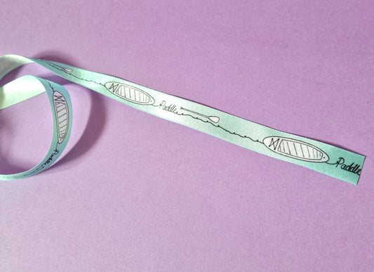 Paddle Boarding Pattern Print 15mm Satin Ribbon // pretty ribbon, paddleboarders, cake decoration, present gift wrapping