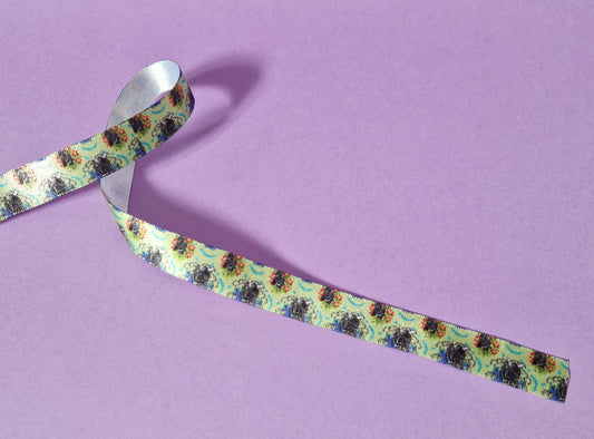 Zebra Pattern Print 15mm Satin Ribbon // pretty ribbon, animal print, cake decoration, present gift wrapping