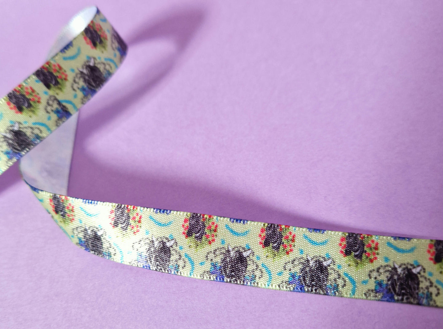 Zebra Pattern Print 15mm Satin Ribbon // pretty ribbon, animal print, cake decoration, present gift wrapping