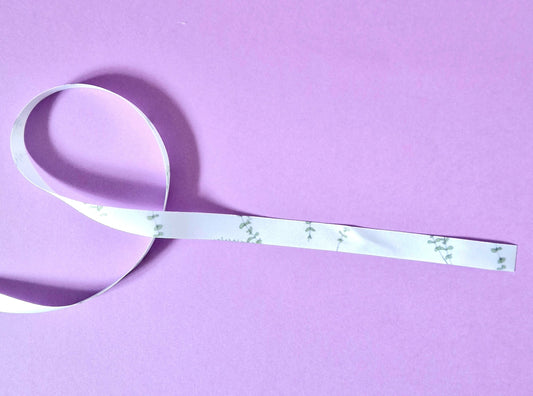 Eucalyptus Pattern Print 15mm Satin Ribbon // pretty ribbon, wedding accessories, cake decoration, present gift wrapping, bride flowers