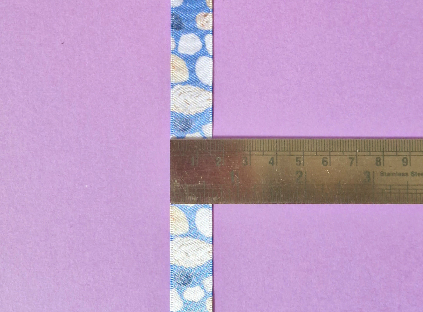 Shells Pattern Print 15mm Satin Ribbon // pretty ribbon, craft accessories, cake decoration, present gift wrapping, seaside ribbon