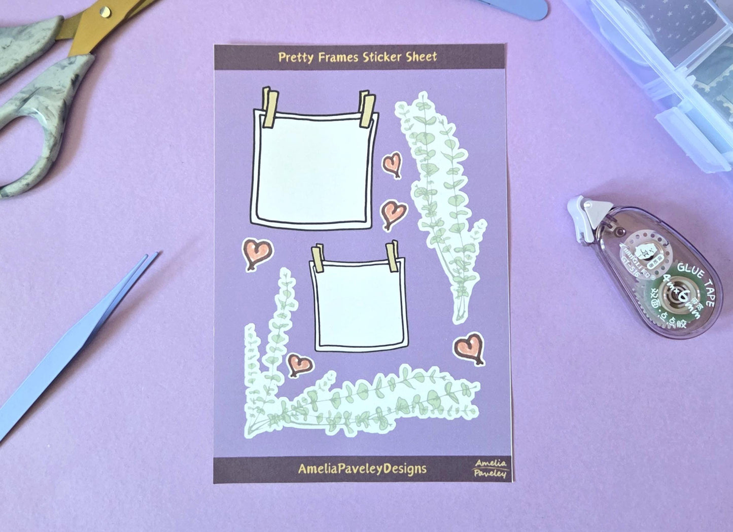 Pretty Polaroid Frames Journal Sticker Sheet