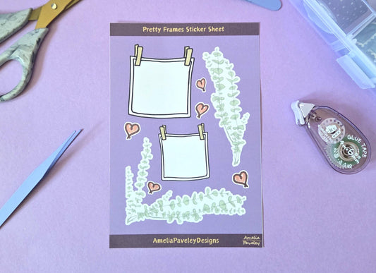 Pretty Polaroid Frames Journal Sticker Sheet