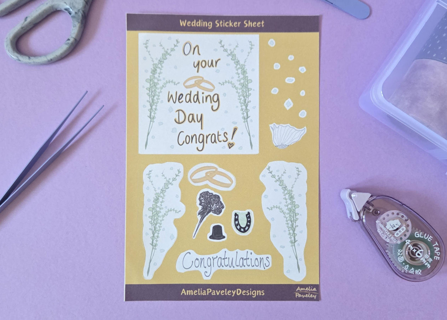 Wedding Sticker Sheet