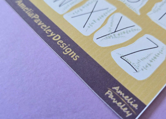 Alphabet A to Z Letters Sticker Sheet, Simple Ransom Letters, Uppercase Letters, Junk Journaling, Scrapbook Letter Individual Stickers