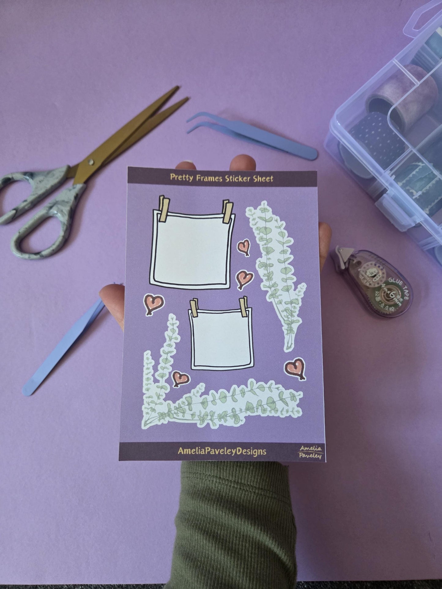 Pretty Polaroid Frames Journal Sticker Sheet